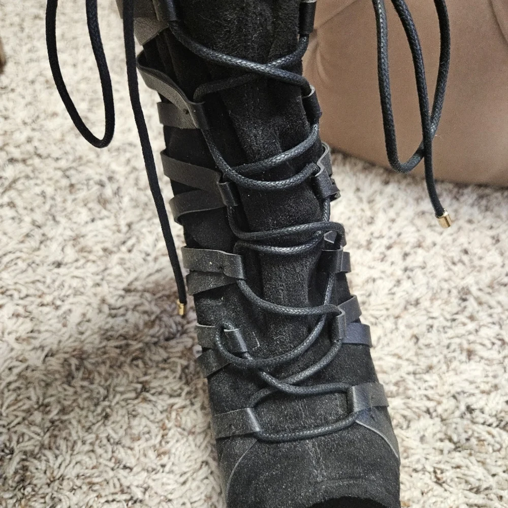 Shoedazzle Lace Up Booties NWOB
